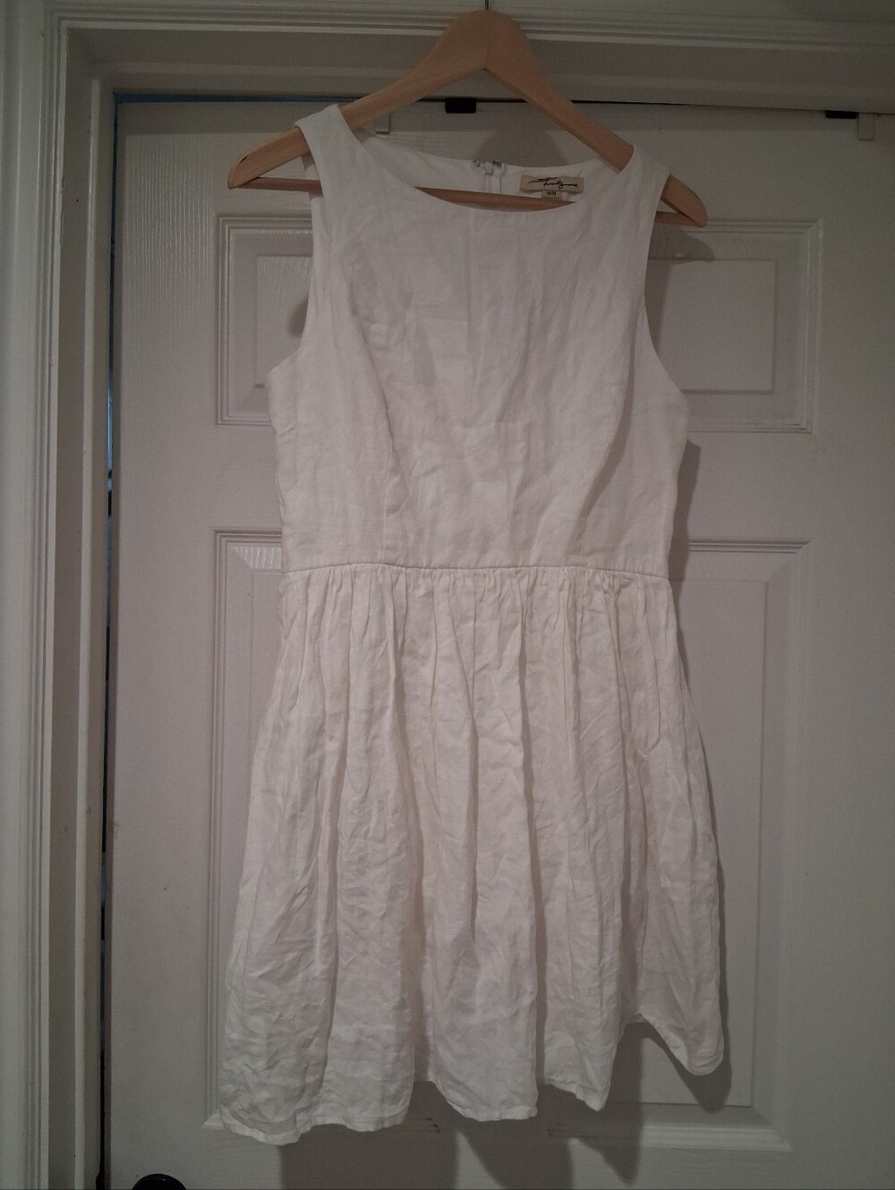 Pure White Linen Dress